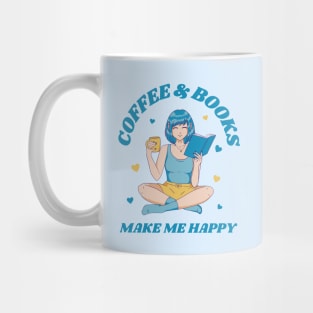 Coffee and Books Make Me Happy Mug